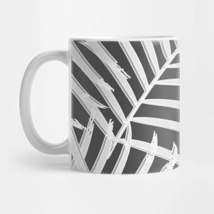 Black And White Palm Leaves Pattern Seamless Mug